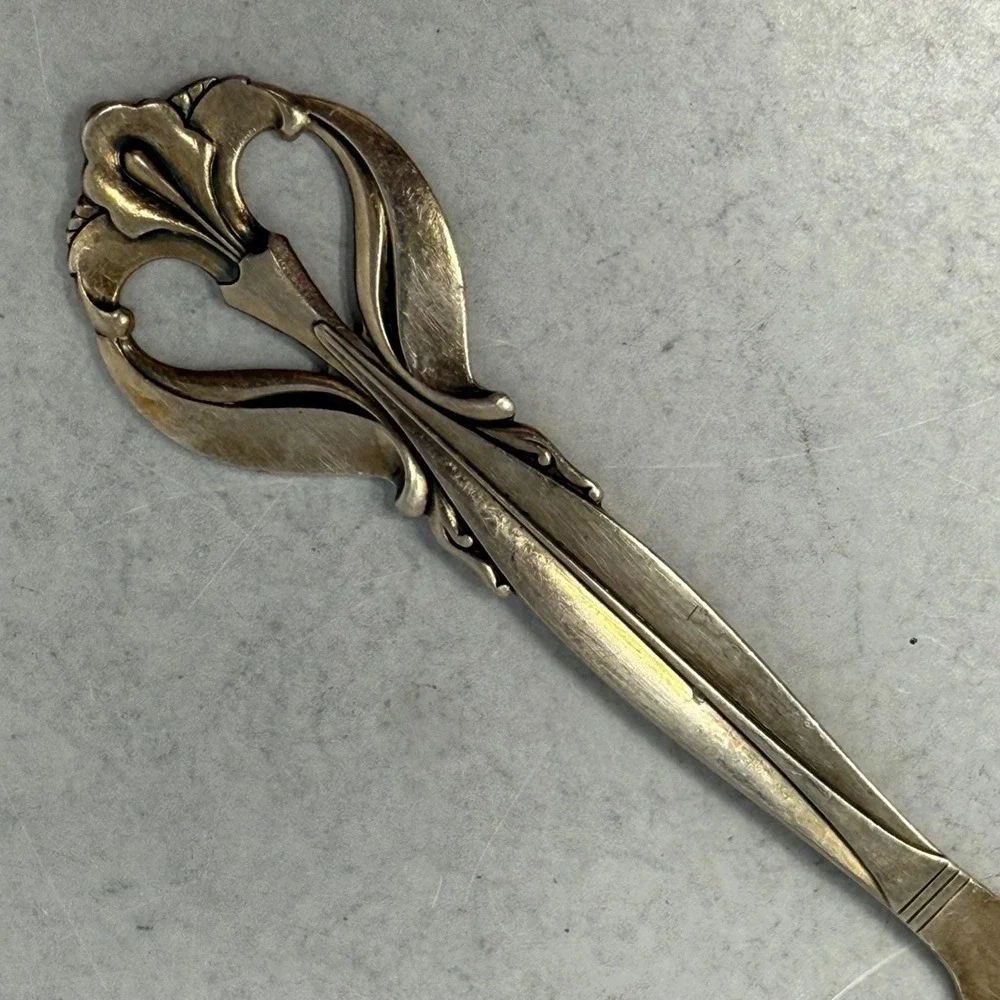 Vtg 2 Tine Cold Meat Serving Fork Danish Frigast Benedikte Silverplate Flatware